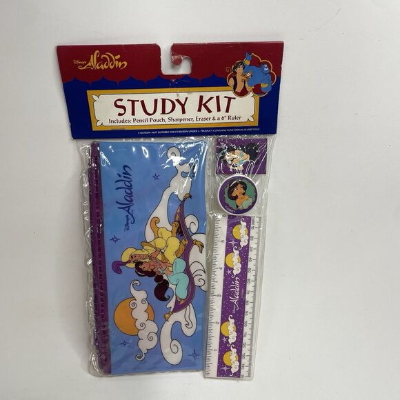 Deadstock VTG 90s Disney Aladdin Study Kit Jasmine Girlhood Nostalgia Kidcore. - Picture 1 of 7